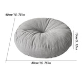 Maxbell Round Floor Pillow Chair Pad Thick Seating Cushion for Studio Office Balcony Light Gray