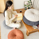 Maxbell Round Floor Pillow Chair Pad Thick Seating Cushion for Studio Office Balcony Light Gray