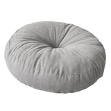 Maxbell Round Floor Pillow Chair Pad Thick Seating Cushion for Studio Office Balcony Light Gray