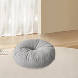 Maxbell Round Floor Pillow Chair Pad Thick Seating Cushion for Studio Office Balcony Light Gray