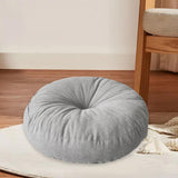 Maxbell Round Floor Pillow Chair Pad Thick Seating Cushion for Studio Office Balcony Light Gray