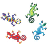 Maxbell 4x Gecko Wall Decor Iron Wall Decor Office Outside Artwork Hanging Sculpture