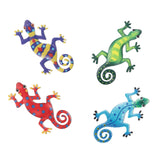 Maxbell 4x Gecko Wall Decor Iron Wall Decor Office Outside Artwork Hanging Sculpture