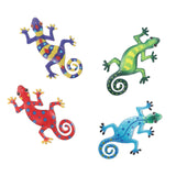 Maxbell 4x Gecko Wall Decor Iron Wall Decor Office Outside Artwork Hanging Sculpture