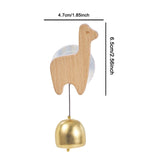 Maxbell Shopkeepers Bell Ornament Creative Hanging Door Bell for Home Backyard Store Alpaca