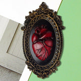 Maxbell Heart Wall Sculpture Art Craft Creepy Photo Frame for Household Hallway Cafe