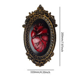 Maxbell Heart Wall Sculpture Art Craft Creepy Photo Frame for Household Hallway Cafe