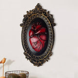 Maxbell Heart Wall Sculpture Art Craft Creepy Photo Frame for Household Hallway Cafe