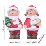 Maxbell Ceramic Dolls Figurines Christmas Ceramic Ornaments for Holiday Party Office