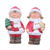Maxbell Ceramic Dolls Figurines Christmas Ceramic Ornaments for Holiday Party Office