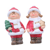 Maxbell Ceramic Dolls Figurines Christmas Ceramic Ornaments for Holiday Party Office