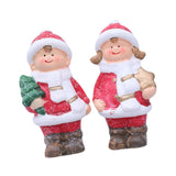 Maxbell Ceramic Dolls Figurines Christmas Ceramic Ornaments for Holiday Party Office