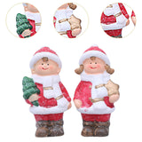 Maxbell Ceramic Dolls Figurines Christmas Ceramic Ornaments for Holiday Party Office