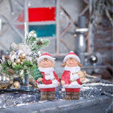 Maxbell Ceramic Dolls Figurines Christmas Ceramic Ornaments for Holiday Party Office