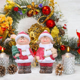 Maxbell Ceramic Dolls Figurines Christmas Ceramic Ornaments for Holiday Party Office