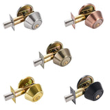 Maxbell Dead Bolt Door Lock Modern Round Door Knob for Bedroom Garage Front Entrance Argent