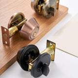 Maxbell Dead Bolt Door Lock Modern Round Door Knob for Bedroom Garage Front Entrance Argent