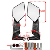Maxbell Motorcycle Mirrors Wide View Rotating Adjustable Accessories Wing Mirrors