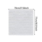 Maxbell 10 Pieces 3D Wall Panels for Bedroom, Bathroom, Kitchen Waterproof Wallpaper White