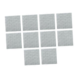 Maxbell 10 Pieces 3D Wall Panels for Bedroom, Bathroom, Kitchen Waterproof Wallpaper Light Gray