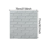 Maxbell 10 Pieces 3D Wall Panels for Bedroom, Bathroom, Kitchen Waterproof Wallpaper Light Gray