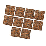Maxbell 10 Pieces 3D Wall Panels for Bedroom, Bathroom, Kitchen Waterproof Wallpaper Brown