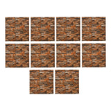Maxbell 10 Pieces 3D Wall Panels for Bedroom, Bathroom, Kitchen Waterproof Wallpaper Brown