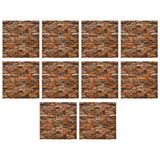 Maxbell 10 Pieces 3D Wall Panels for Bedroom, Bathroom, Kitchen Waterproof Wallpaper Brown