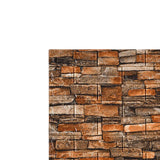 Maxbell 10 Pieces 3D Wall Panels for Bedroom, Bathroom, Kitchen Waterproof Wallpaper Brown