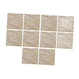 Maxbell 10 Pieces 3D Wall Panels for Bedroom, Bathroom, Kitchen Waterproof Wallpaper Light Yellow