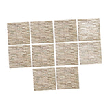 Maxbell 10 Pieces 3D Wall Panels for Bedroom, Bathroom, Kitchen Waterproof Wallpaper Light Yellow