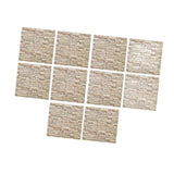 Maxbell 10 Pieces 3D Wall Panels for Bedroom, Bathroom, Kitchen Waterproof Wallpaper Light Yellow