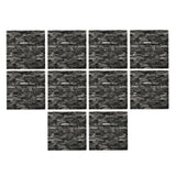 Maxbell 10 Pieces 3D Wall Panels for Bedroom, Bathroom, Kitchen Waterproof Wallpaper Dark Gray