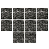 Maxbell 10 Pieces 3D Wall Panels for Bedroom, Bathroom, Kitchen Waterproof Wallpaper Dark Gray