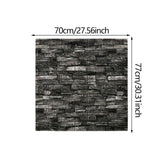 Maxbell 10 Pieces 3D Wall Panels for Bedroom, Bathroom, Kitchen Waterproof Wallpaper Dark Gray