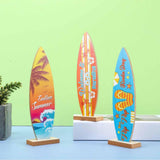 Maxbell 4Pcs Surfboard Table Decoration Surfboard Theme Beach Home Decor Beach Signs