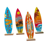 Maxbell 4Pcs Surfboard Table Decoration Surfboard Theme Beach Home Decor Beach Signs