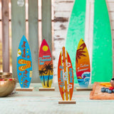 Maxbell 4Pcs Surfboard Table Decoration Surfboard Theme Beach Home Decor Beach Signs