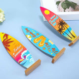 Maxbell 4Pcs Surfboard Table Decoration Surfboard Theme Beach Home Decor Beach Signs