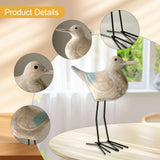 Maxbell Sea Bird Figurine Collectible Retro Wood Sculpture for Bookshelf Office Desk