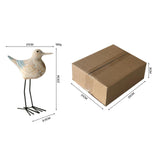 Maxbell Sea Bird Figurine Collectible Retro Wood Sculpture for Bookshelf Office Desk
