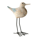 Maxbell Sea Bird Figurine Collectible Retro Wood Sculpture for Bookshelf Office Desk