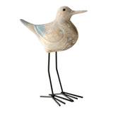 Maxbell Sea Bird Figurine Collectible Retro Wood Sculpture for Bookshelf Office Desk