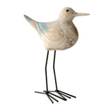 Maxbell Sea Bird Figurine Collectible Retro Wood Sculpture for Bookshelf Office Desk