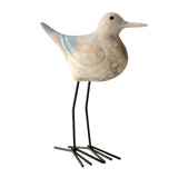Maxbell Sea Bird Figurine Collectible Retro Wood Sculpture for Bookshelf Office Desk