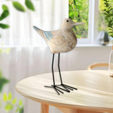 Maxbell Sea Bird Figurine Collectible Retro Wood Sculpture for Bookshelf Office Desk