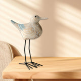 Maxbell Sea Bird Figurine Collectible Retro Wood Sculpture for Bookshelf Office Desk