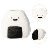 Maxbell Mini Flower Vase Handmade Unique Ceramic Rice Ball for Desk Office Bookshelf