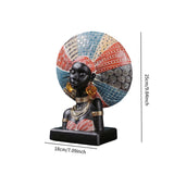 Maxbell African Woman Resin Figurine Tabletop Decoration for Shelf Display Versatile