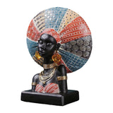 Maxbell African Woman Resin Figurine Tabletop Decoration for Shelf Display Versatile